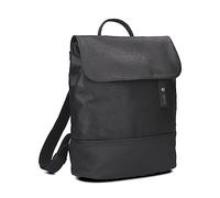 Zwei Damen City-Rucksack Jana JR13 Damenrucksack 7 Liter, sportlich-eleganter Look bicolor, DIN-A4 Größe, weiches Kunstleder, Rückenpolsterung, Hauptfach mit Reißverschluss (nubuk-black)
