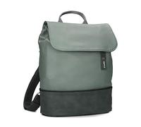 Zwei Damen City-Rucksack Jana JR13 Damenrucksack 7 Liter, sportlich-eleganter Look bicolor, DIN-A4 Größe, weiches Kunstleder, Rückenpolsterung, Hauptfach mit Reißverschluss (eucalyptus)