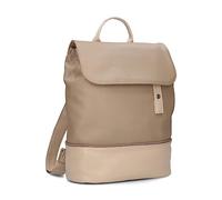Zwei Damen City-Rucksack Jana JR13 Damenrucksack 7 Liter, sportlich-eleganter Look bicolor, DIN-A4 Größe, weiches Kunstleder, Rückenpolsterung, Hauptfach mit Reißverschluss (hazel)
