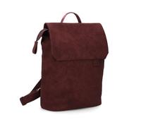 Zwei Damen City-Rucksack Mademoiselle.M MR13 Tagesrucksack 7 Liter, gepolstertes Laptopfach, Magnet-Verschlussklappe, Hauptfach mit Reißverschluss, Rückenpolsterung (nubuk-bordeaux)