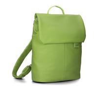 Zwei Damen City-Rucksack Mademoiselle.M MR13 Tagesrucksack 7 Liter, gepolstertes Laptopfach, Magnet-Verschlussklappe, Hauptfach mit Reißverschluss, Rückenpolsterung, klassisch-elegant (kiwi)