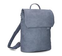 Zwei Damen City-Rucksack Mademoiselle.M MR13 Tagesrucksack 7 Liter, gepolstertes Laptopfach, Magnet-Verschlussklappe, Hauptfach mit Reißverschluss, Rückenpolsterung, klassisch-elegant (nubuk-sky)
