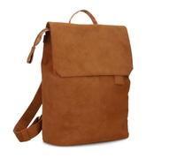 Zwei Damen City-Rucksack Mademoiselle.M MR13 Tagesrucksack 7 Liter, gepolstertes Laptopfach, Magnet-Verschlussklappe, Hauptfach mit Reißverschluss, Rückenpolsterung, klassisch-elegant (velours-ash)