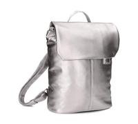 Zwei Damen City-Rucksack Mademoiselle.M MR13 Tagesrucksack 7 Liter, gepolstertes Laptopfach, Magnet-Verschlussklappe, Hauptfach mit Reißverschluss, Rückenpolsterung, klassisch-elegant (silver)