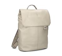 Zwei Damen City-Rucksack Mademoiselle.M MR13 Tagesrucksack 7 Liter, gepolstertes Laptopfach, Magnet-Verschlussklappe, Hauptfach mit Reißverschluss, Rückenpolsterung (cement)