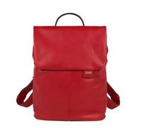 Zwei Damen City-Rucksack Mademoiselle.M MR13 Tagesrucksack 7 Liter, gepolstertes Laptopfach, Magnet-Verschlussklappe, Hauptfach mit Reißverschluss, Rückenpolsterung, klassisch-elegant (red)