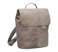 Zwei Damen City-Rucksack Mademoiselle.M MR8 4 Liter weiches Kunstleder, Magnet-Verschlussklappe, Hauptfach mit Reißverschluss, gepolstertes Trennfach für Tablet, Rückenpolsterung (cord-mocca)