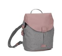 Zwei Damen City-Rucksack Olli OR8 kleiner Rucksack 5 Liter Lederoptik im Vintage-Style robust strapazierfähig wasserabweisend Hauptfach mit Reißverschluss (powder)