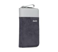 Zwei Damen Geldbörse Eva EV2 langes Portemonnaie 15 Kartenfächer, Sichtfach, 2 Scheinfächer, Geldbeutel mit Münzfach & umlaufenden Reißverschluss, weiches Kunstleder in Bicolor (Cord-Polar)