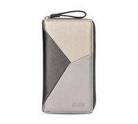 Zwei Damen Geldbörse JANA J2 Wallet 20 x 11 cm hochwertiges Kunstleder im Tricolor-Design, Portemonnaie mit 12 Kartenfächern, Münzfach, Sichtfach für Ausweise, mit umlaufenden Reißverschluss (Cosmos)