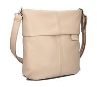 Zwei Damen Handtasche Mademoiselle.M M12 Umhängetasche 7 Liter Crossbody Bag, Schultertasche in DIN-A4-Größe, Schlüsselring, Geheimfach, inkl. extra kurzen abnehmbaren Schultergurt (oat)