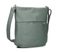 Zwei Damen Handtasche Mademoiselle.M M12 Umhängetasche 7 Liter Crossbody Bag, Schultertasche in DIN-A4-Größe, Schlüsselring, Geheimfach, inkl. extra kurzen abnehmbaren Schultergurt (eucalyptus)