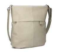 Zwei Damen Handtasche Mademoiselle.M M12 Umhängetasche 7 Liter Crossbody Bag, Schultertasche in DIN-A4-Größe, Schlüsselring, Geheimfach, inkl. extra kurzen abnehmbaren Schultergurt (cement)