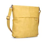 Zwei Damen Handtasche Mademoiselle.M M12 Umhängetasche 7 Liter Crossbody Bag, Schultertasche in DIN-A4-Größe, Schlüsselring, Geheimfach, inkl. extra kurzen, abnehmbaren Schultergurt (lemon)