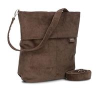 Zwei Damen Handtasche Mademoiselle.M M12 Umhängetasche 7 Liter Crossbody Bag, Schultertasche in DIN-A4-Größe, Schlüsselring, Geheimfach, inkl. extra kurzen, abnehmbaren Schultergurt (cord-wood)
