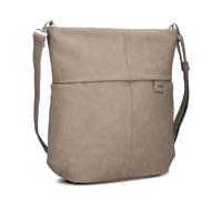 Zwei Damen Handtasche Mademoiselle.M M140 Umhängetasche 12 Liter klassische Crossbody Bag aus weichem Kunstleder, DIN-A4 passend, große Tasche für die Arbeit, Büro oder Uni (cappuccino)
