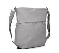 Zwei Damen Handtasche Mademoiselle.M M140 Umhängetasche 12 Liter klassische Crossbody Bag aus weichem Kunstleder, DIN-A4 passend, große Tasche für die Arbeit, Büro oder Uni (canvas-grey)