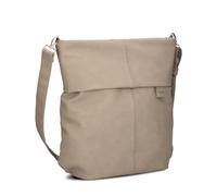 Zwei Damen Handtasche Mademoiselle.M M140 Umhängetasche 12 Liter klassische Crossbody Bag aus weichem Kunstleder, DIN-A4 passend, große Tasche für die Arbeit, Büro oder Uni (nubuk-cappuccino)