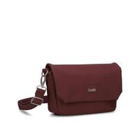 Zwei Damen Handtasche Mademoiselle.M M40 kleine Umhängetasche 1 Liter Crossbody-Bag mit Magnetklappe & Reißverschluss klassisch-elegante Abendtasche in Trapezform (rubin)