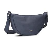 Zwei Damen Handtasche Mademoiselle.M M50 Moon-Bag 2 Liter Trend-Tasche in Halbmond-Form vielseitig als Bauchtasche Crossbody-Bag Abendtasche Umhängetasche zu tragen (nubuk-blue)