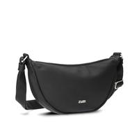 Zwei Damen Handtasche Mademoiselle.M M50 Moon-Bag 2 Liter Trend-Tasche in Halbmond-Form vielseitig als Bauchtasche Crossbody-Bag Abendtasche Umhängetasche zu tragen (nubuk-black)