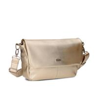 Zwei Damen Handtasche Mademoiselle.M M60 Umhängetasche 3 Liter breite Crossbody-Bag Magnetklappe Reißverschluss inklusive Schlüsselband klassisch-elegante Abendtasche (gold)