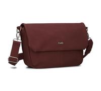 Zwei Damen Handtasche Mademoiselle.M M60 Umhängetasche 3 Liter breite Crossbody-Bag Magnetklappe Reißverschluss inklusive Schlüsselband klassisch-elegante Abendtasche (rubin)