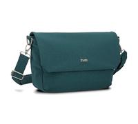 Zwei Damen Handtasche Mademoiselle.M M60 Umhängetasche 3 Liter breite Crossbody-Bag Magnetklappe Reißverschluss inklusive Schlüsselband klassisch-elegante Abendtasche (pacific)