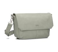 Zwei Damen Handtasche Mademoiselle.M M60 Umhängetasche 3 Liter breite Crossbody-Bag Magnetklappe Reißverschluss inklusive Schlüsselband klassisch-elegante Abendtasche (sage)