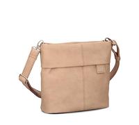 Zwei Damen Handtasche Mademoiselle.M M8 Crossbody Bag 3 L Umhängetasche aus Kunstleder mit Geheimfach & Hauptfach mit Reißverschluss, inkl. kurzem & langen abnehmbaren Schultergurt (nubuk-sand)