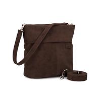 Zwei Damen Handtasche Mademoiselle.M M8 Crossbody Bag 3 L Umhängetasche aus Kunstleder mit Geheimfach & Hauptfach mit Reißverschluss, inkl. kurzem & langen abnehmbaren Schultergurt (nubuk-espresso)