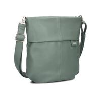 Zwei Damen Handtasche Mademoiselle.M M90 Umhängetasche 6 Liter klassische Crossbody Bag, weiches Kunstleder, Schulter-Tasche inklusive zweitem kurzen Gurt (eucalyptus)