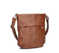 Zwei Damen Handtasche Mademoiselle.M M90 Umhängetasche 6 Liter klassische Crossbody Bag, weiches Kunstleder, Schulter-Tasche inklusive zweitem kurzen Gurt (cognac)