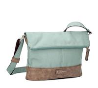 Zwei Damen Handtasche Olli OT6 erweiterbare Umhängetasche 2/4 Liter Crossbody Bag wasserabweisend robust strapazierfähig Canvas-Stil Vintage-Look (ocean)