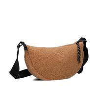 Zwei Damen Handtasche Teddy TED50 Moon-Bag 3 Liter Kuschelige Trend-Tasche aus Teddy-Kunstfell in Halbmond-Form vielseitig als Crossbody-Bag Schultertasche Umhängetasche zu tragen (toffee)