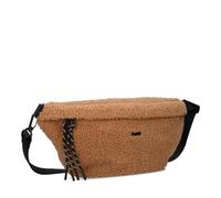 Zwei Damen Handtasche Teddy TEDH80 Bauchtasche 4 Liter Kuschelige Trend-Tasche aus Teddy-Kunstfell vielseitig als HipBag Crossbody-Bag Schultertasche Umhängetasche zu tragen (Toffee)