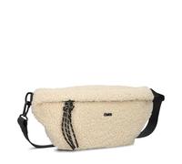 Zwei Damen Handtasche Teddy TEDH80 Bauchtasche 4 Liter Kuschelige Trend-Tasche aus Teddy-Kunstfell vielseitig als HipBag Crossbody-Bag Schultertasche Umhängetasche zu tragen (creme)