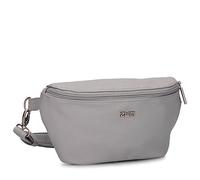 Zwei Damen Hip Bag Mademoiselle.M MH4 Bauchtasche 25 cm 1 Liter aus hochwertigem Kunstleder, Crossbody Bag wasserabweisend, 3-in-1 Bequeme Brusttasche, Gürteltasche & Hüfttasche (Foggy)