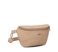 Zwei Damen Hip Bag Mademoiselle.M MH4 Bauchtasche 25 cm 1 Liter aus hochwertigem Kunstleder, Crossbody Bag wasserabweisend, 3-in-1 Bequeme Brusttasche, Gürteltasche & Hüfttasche (Nubuk-Sand)