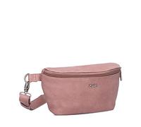 Zwei Damen Hip Bag Mademoiselle.M MH4 Bauchtasche 25 cm 1 Liter aus hochwertigem Kunstleder, Crossbody Bag wasserabweisend, 3-in-1 Bequeme Brusttasche, Gürteltasche & Hüfttasche (Blush)