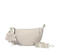 Zwei Damen-Umhängetasche Hannah HA50 – 30 cm, 2 l, Blumenanhänger, recyceltes Polyester, off-white
