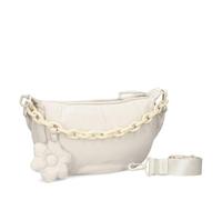 Zwei Umhängetasche Hannah HA70 – Puffer Moon Bag, 4 L, Blumen- & Kettenanhänger – Off-White