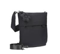 Zwei Damen-Umhängetasche Hannah HA12 – Puffer, Blumenanhänger, 7 Liter, recyceltes Material Schwarz