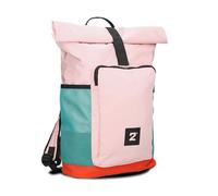Zwei Damen Rucksack BONNY BOR180 Rolltop Backpack 15-19 Liter, leichter Nylon Tagesrucksack, wasserabweisend, viele Fächer, Flaschenfach, Schlüsselband, gepolsterte Gurte (candy)