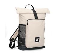Zwei Damen Rucksack BONNY BOR180 Rolltop Backpack 15-19 Liter, leichter Nylon Tagesrucksack, wasserabweisend, viele Fächer, Flaschenfach, Schlüsselband, gepolsterte Gurte (sand)