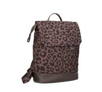Zwei Damen Rucksack Olli OR13 Daypack 7 L robust strapazierfähig wasserabweisend Rückenpolsterung Hauptfach mit Reißverschluss Geheimfach Handyfach Einsteckfächer Laptopfach gepolstert (leo-brown)