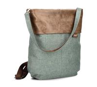 Zwei Damen Rucksack-Tasche Olli OR12 (7 Liter) Handtasche & Rucksack 2-in-1 wasserabweisende Schultertasche mit gepolstertem Laptopfach (bis 13"), Damentasche & Cityrucksack in Einem (eucalyptus)