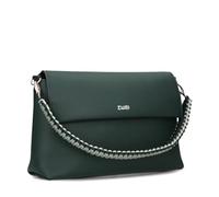 Zwei Damen Schultertasche Yuna YU60 Handtasche 3 Liter klassisch elegante Abendtasche mit Magnetklappe & Reißverschluss Schlüsselband kurzer geflochtener + langer Schultergurt Umhängetasche