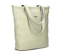 Zwei Damen Shopper Mademoiselle.M M145 große Schultertasche 10 Liter Tote Bag aus wasserabweisendem Kunstleder inkl. zusätzlicher langer Schultergurt als Umhängetasche zu tragen (jade)