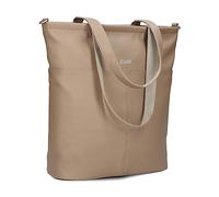 Zwei Damen Shopper Mademoiselle.M M145 große Schultertasche 10 Liter Tote Bag aus wasserabweisendem Kunstleder inkl. zusätzlichen langen Schultergurt als Umhängetasche zu tragen
